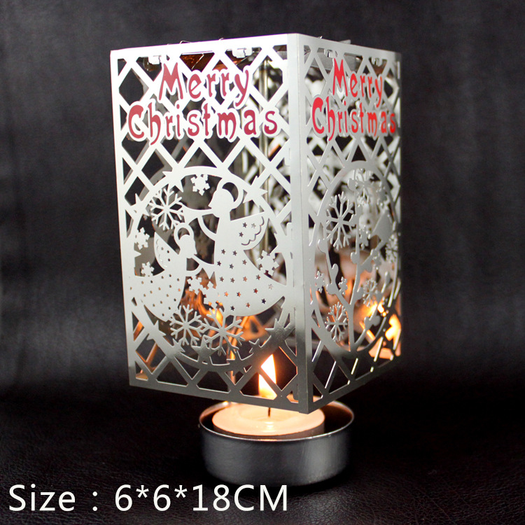 Rotierender Metall-Kerzenhalter, Kupfer, rund