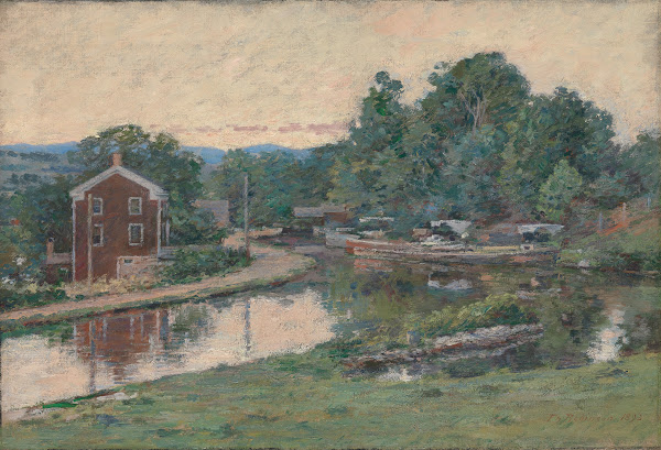 Evening at the Lock Napanoch New York 1893