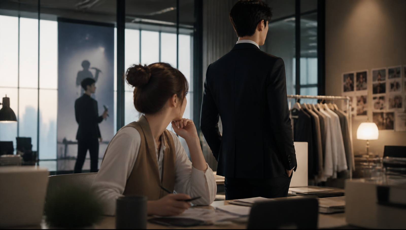 My Bias, My Boss series review image showing the main cast in an office fashion setting