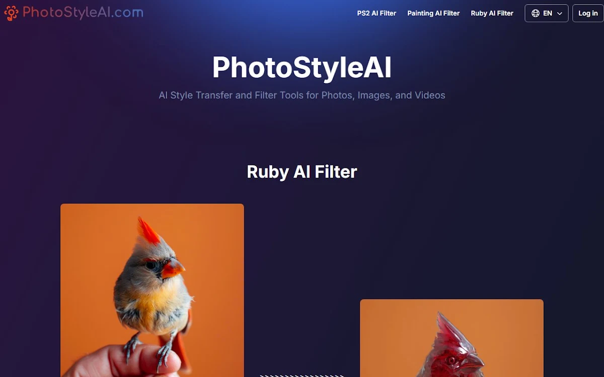 Captura de PS2 AI Filter by PhotoStyleAI