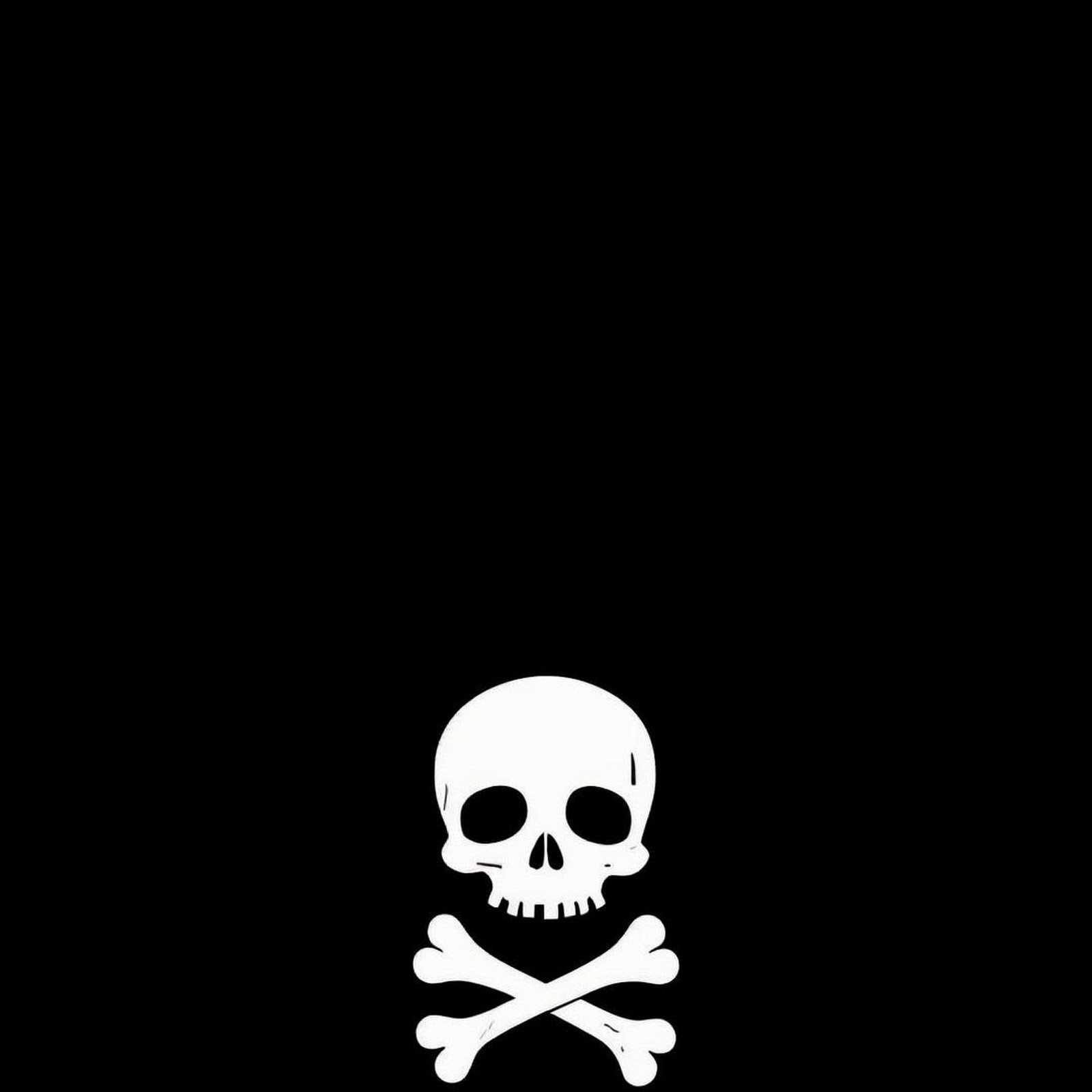Download White Skull And Crossbones Icon Full HD iPhone