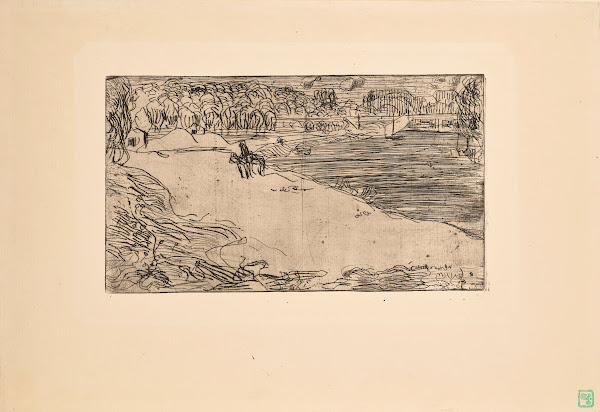 Le chemin de halage Valmondois The Tow Path Valmondois 1893