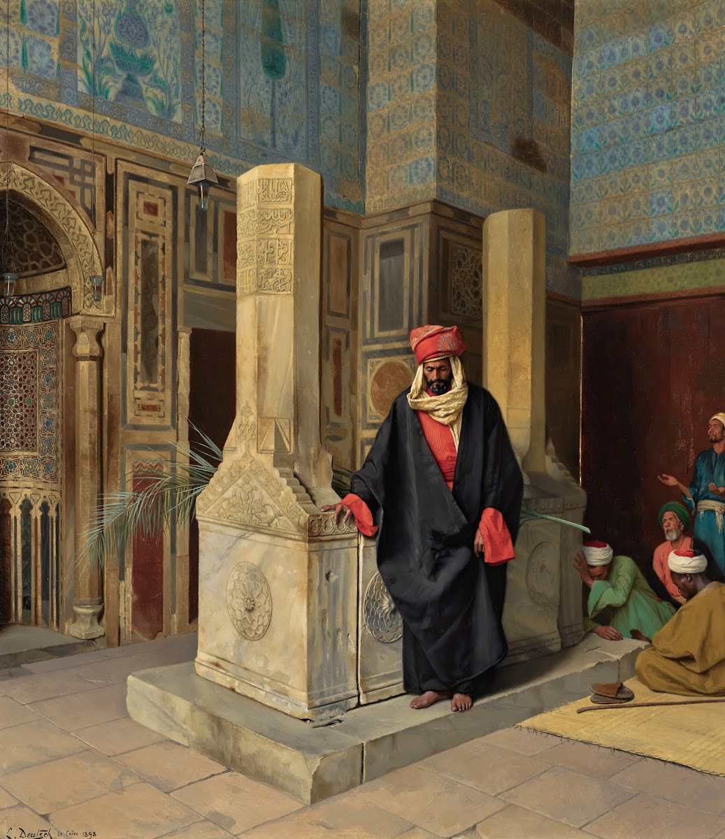 Praying In The Blue Mosque Cairo 1898