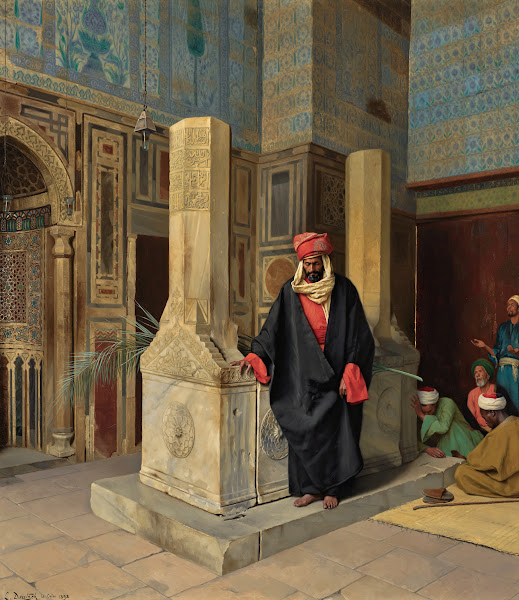 Praying In The Blue Mosque Cairo 1898