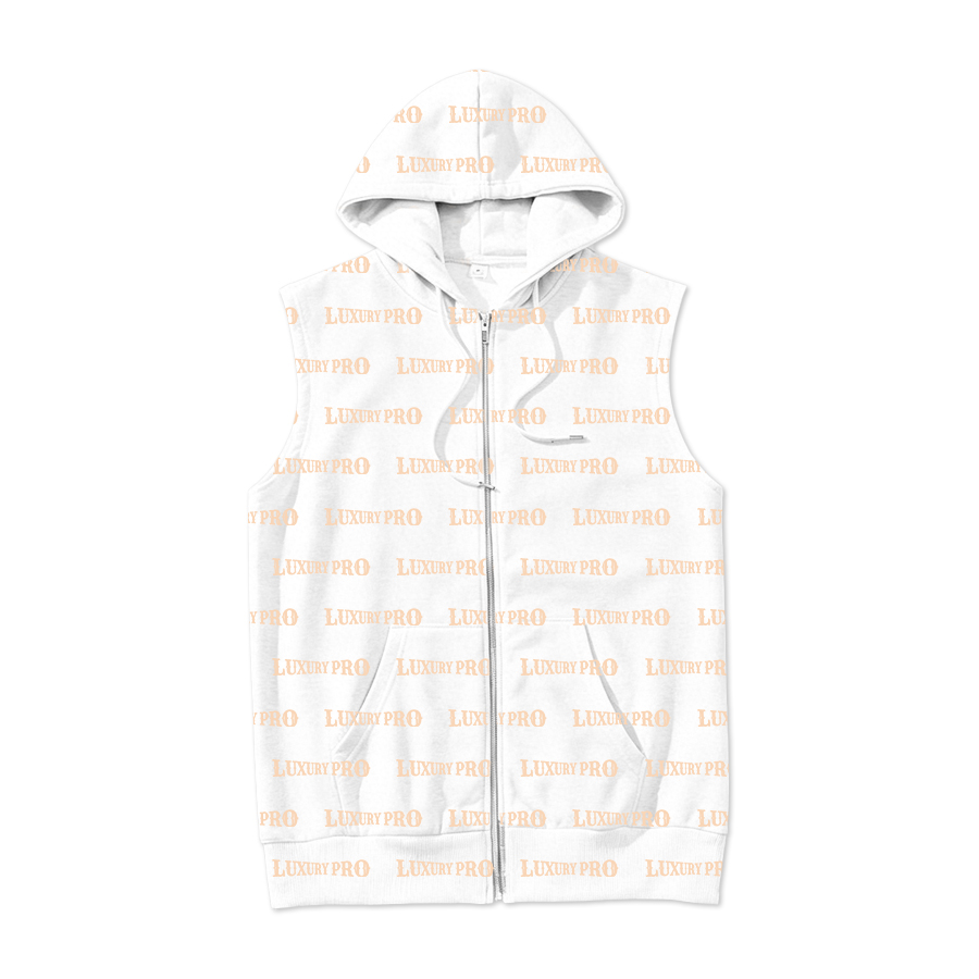 AOP Sleeveless Zipper Vest
