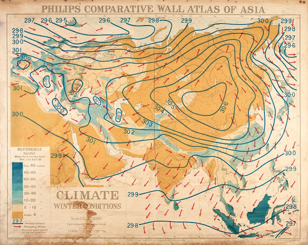 Asia  Climate Winter conditions 1912