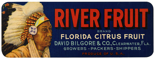 River Fruit Brand Florida Citrus Fruit Label 1930 1950