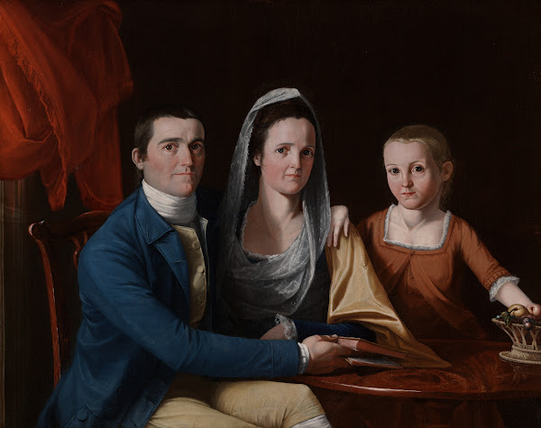 Jonathan Trumbull Jr with Mrs Trumbull Eunice Backus and Faith Trumbull 1777