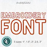 Stitch photo 3 of the Fulbo Outline Embroidery Font embroidery design