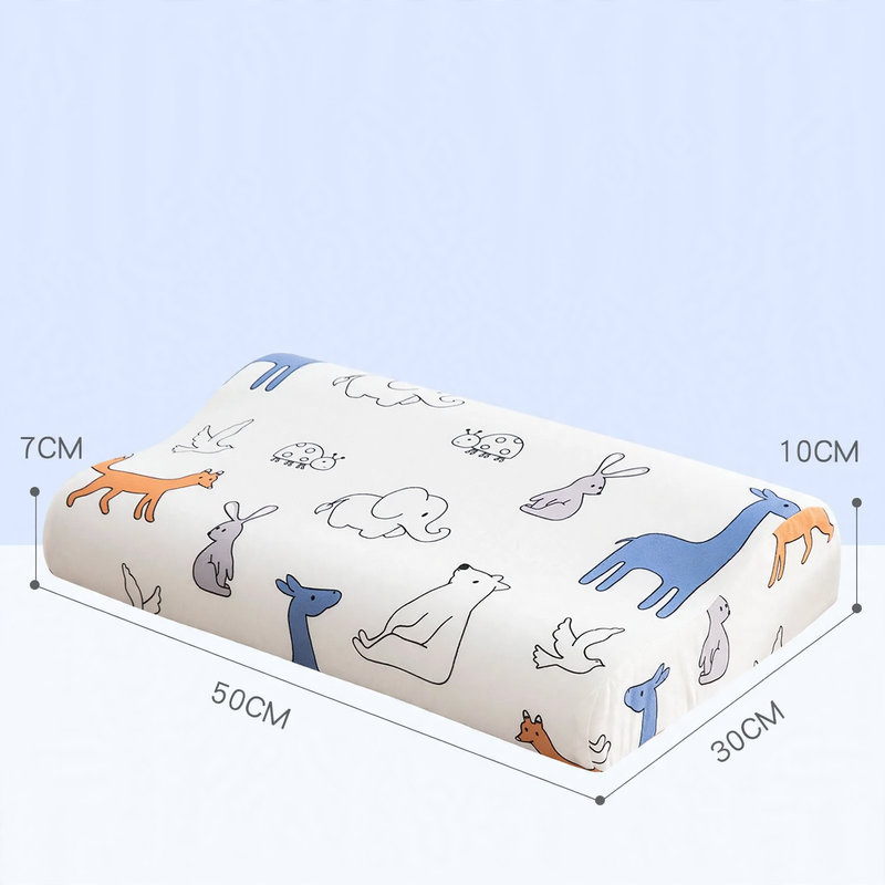 Children's pillow with wave design made of memory foam