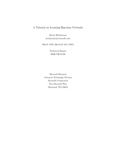 ebook-pdf-Mathematics-A Tutorial On Learning Bayesian Networks