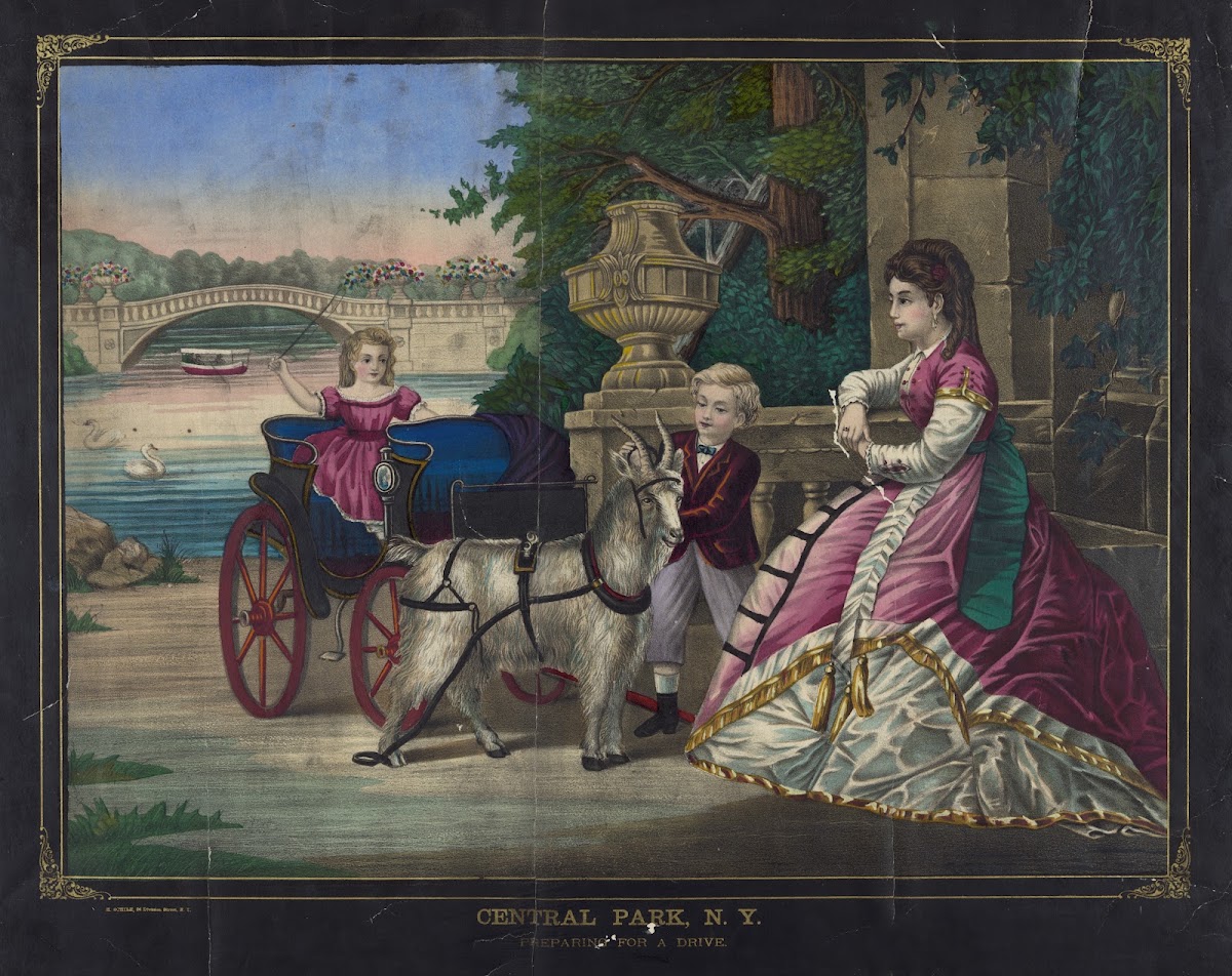 Central Park NY  preparing for a drive 1873