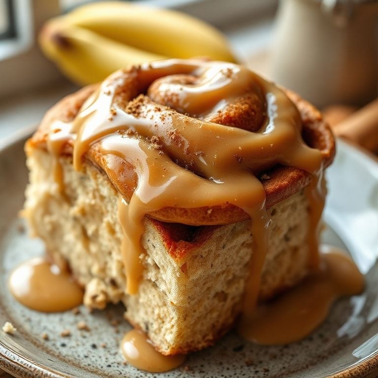 Easy Peanut Butter Banana Cinnamon Rolls Recipe for Breakfast – Fluffy & Sweet finished