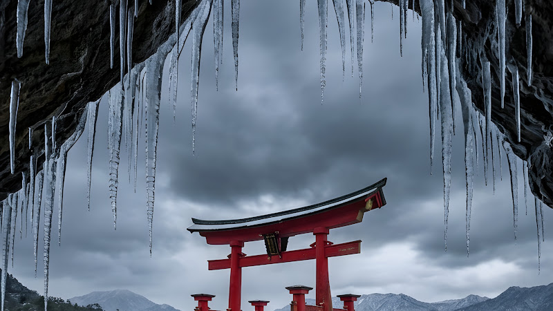 Cozy Cabin in a Snowy Winter Forest