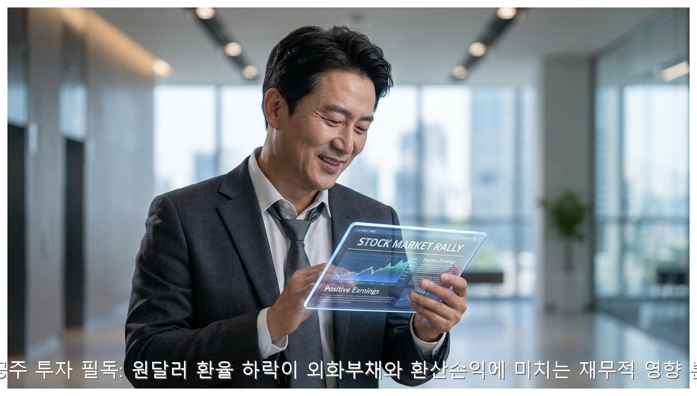 항공주 투자 필독: 원달러 환율 하락이 외화부채와 환산손익에 미치는 재무적 영향 분석 핵심 안내 및 분석 인포그래픽 (7)