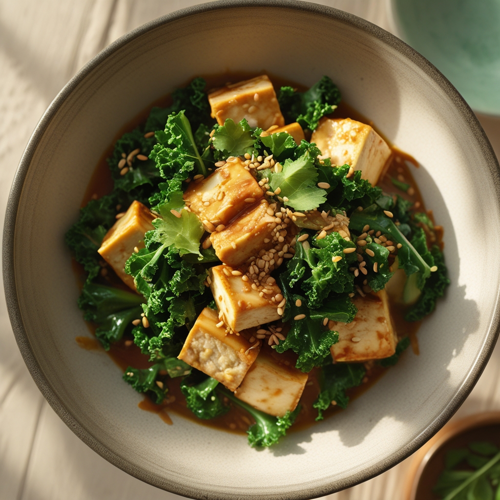 Crunchy Kale & Tofu Power Bowl with Orange‑Ginger Glaze