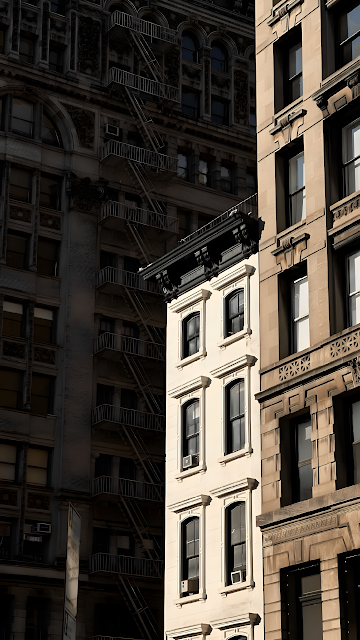 Dramatic City Architecture Facades Fire Escape New York Style - Free mobile Wallpaper
