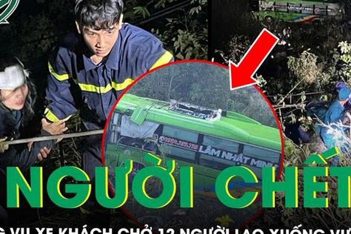 Xe khách chở 12 người lao xuống vực sâu 40m, 1 người chết, nhiều người bị thương - Báo Sức Khỏe &amp; Đời Sống