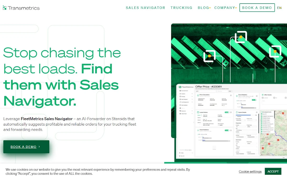 Captura de transmetrics.ai