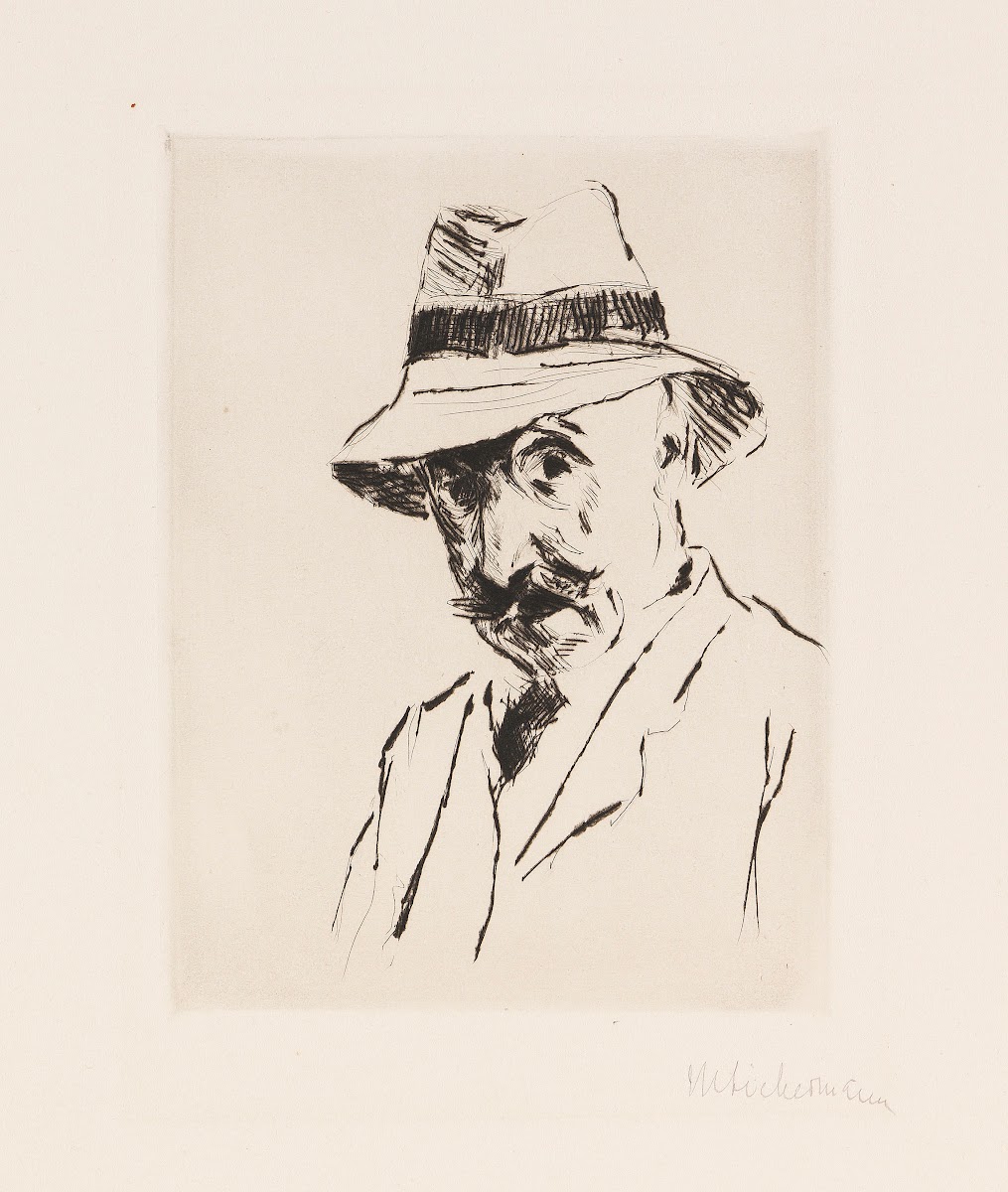 Selbstportrait mit dem Hut auf dem Kopf 1912