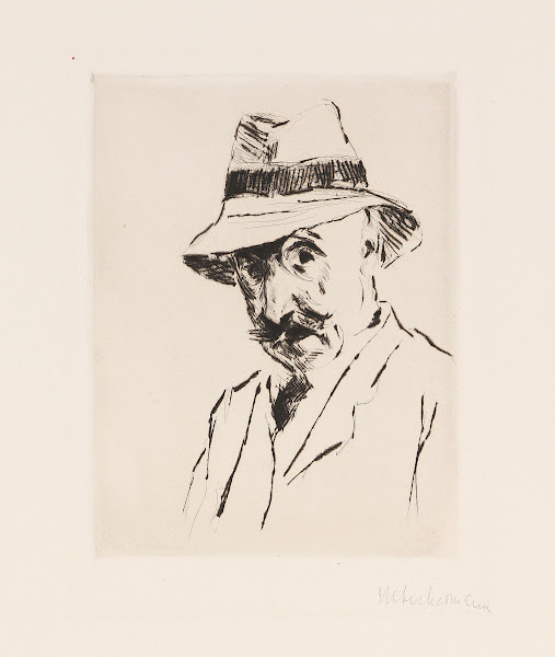 Selbstportrait mit dem Hut auf dem Kopf 1912