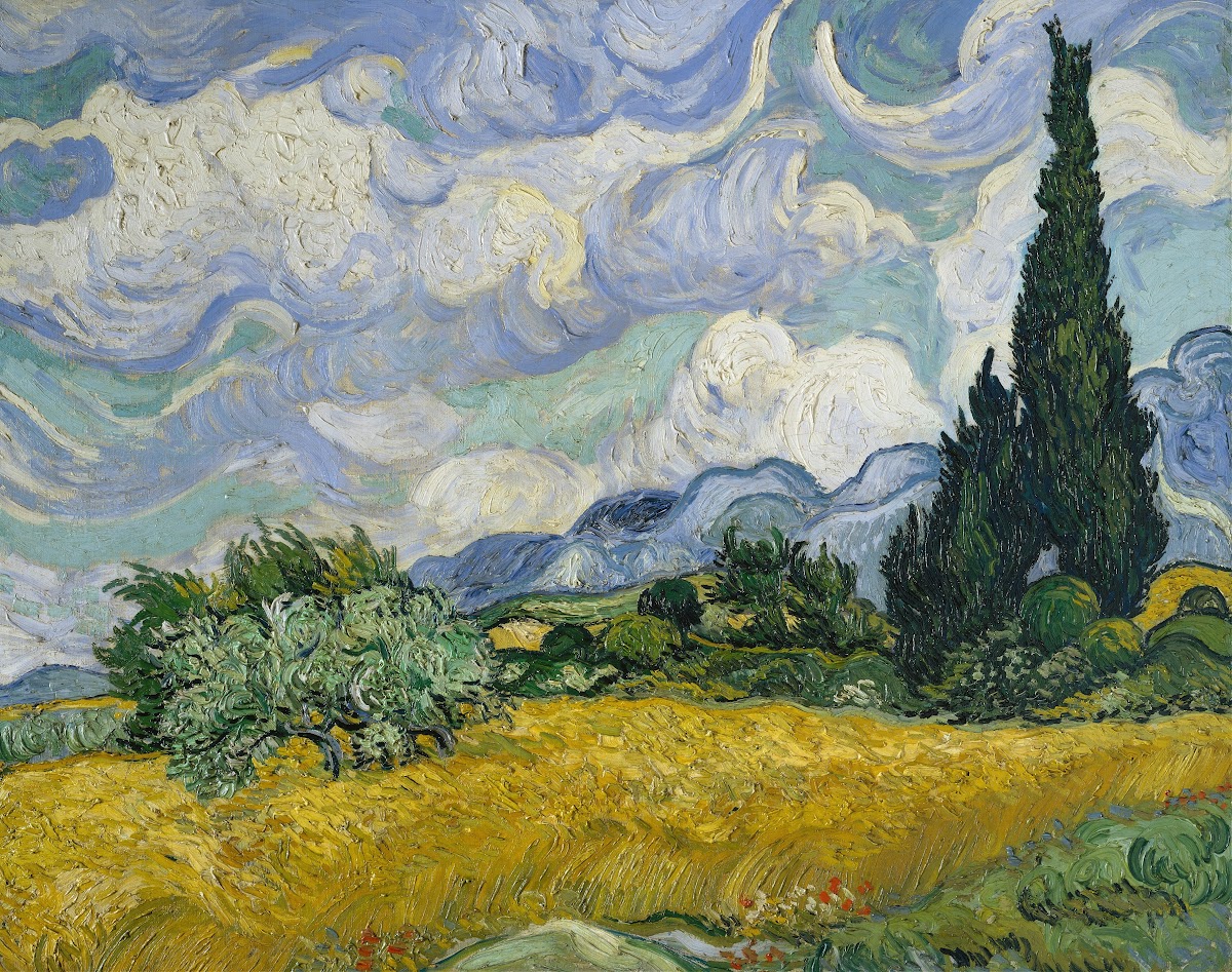 Wheat Field with Cypresses 1889