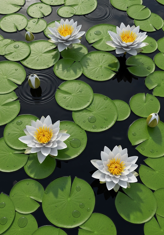 Serene Water Lilies
