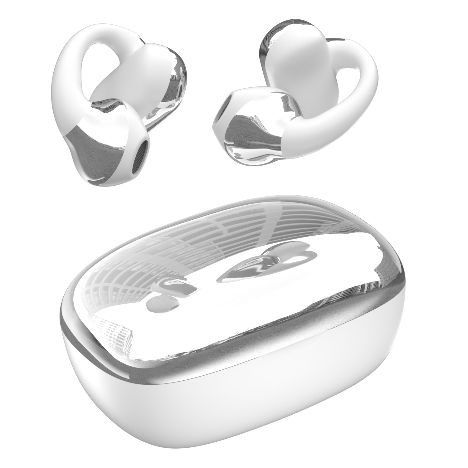 Bone conduction Bluetooth headphones, open, ear hook