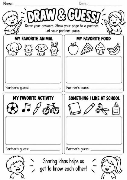 Draw and Guess Worksheet