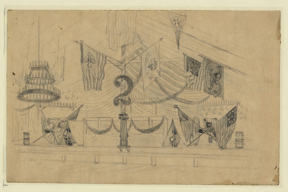 Music stand, 2nd Corps, ball 1864