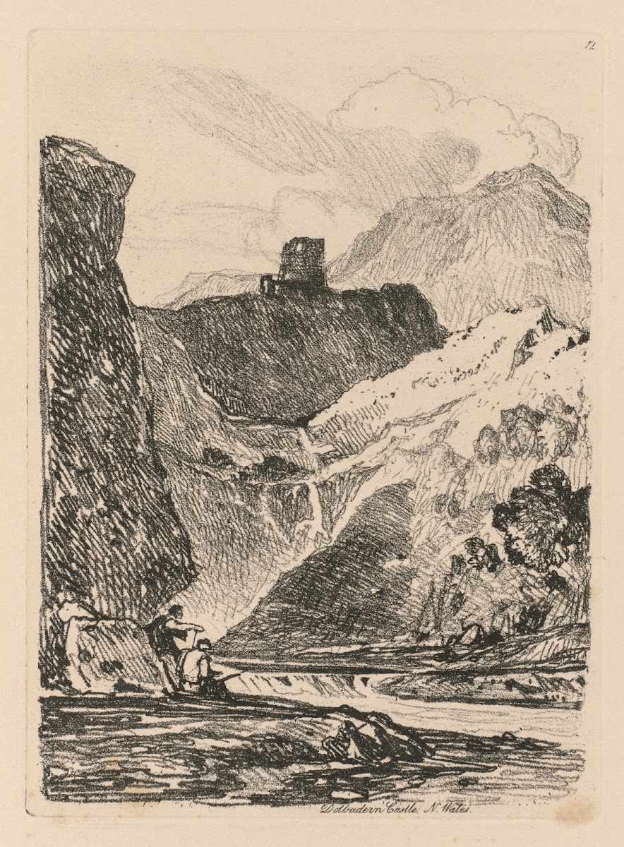 Dolbadern Castle Llanberris Lake North Wales 1838
