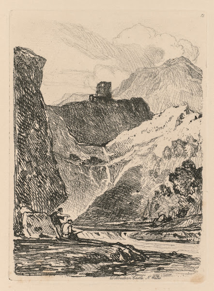 Dolbadern Castle Llanberris Lake North Wales 1838