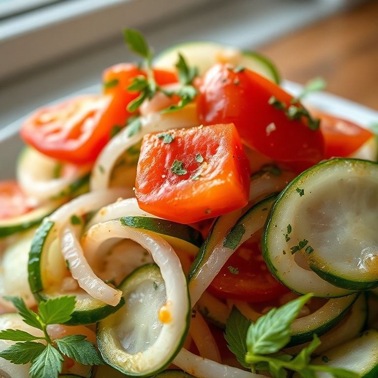 Easy Crisp Cucumber, Onion, and Tomato Salad for Fresh Flavor Bliss finished