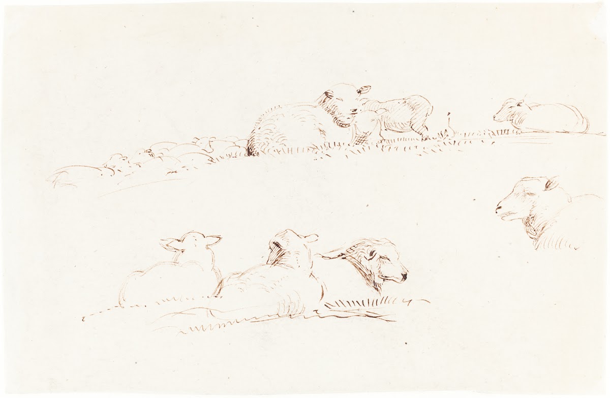 Studies of Sheep in Pasture c 1837 1839