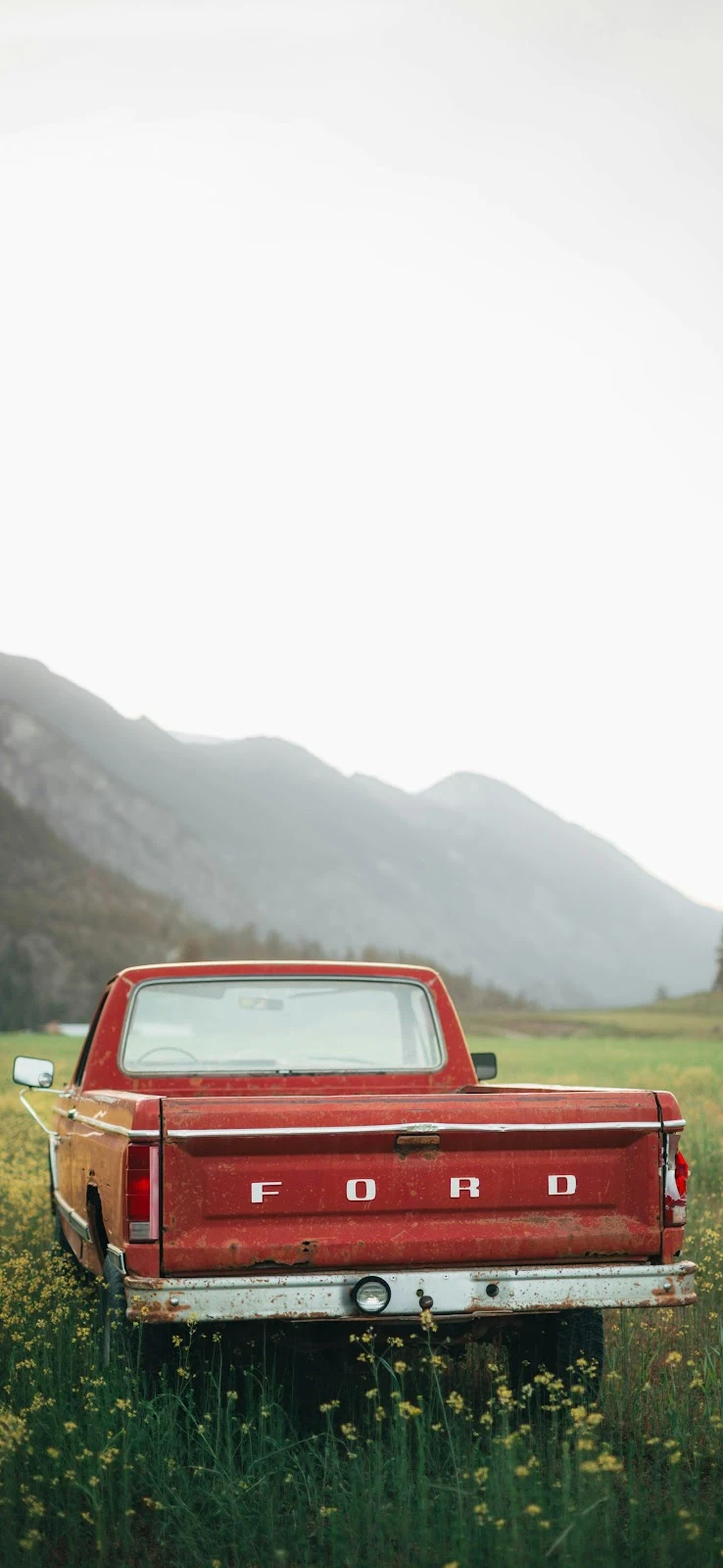Rustic Red Ford Truck Tailgate - Rustic Photography 4K iPhone Wallpaper (2785x6034)