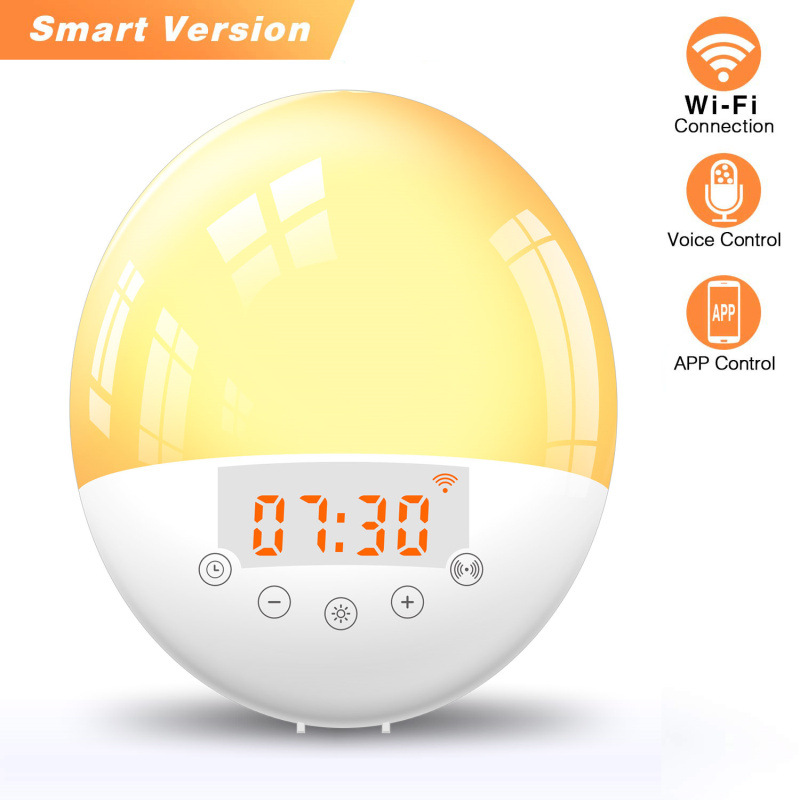 WiFi LED Wake Up Light with Voice Control and Color Change