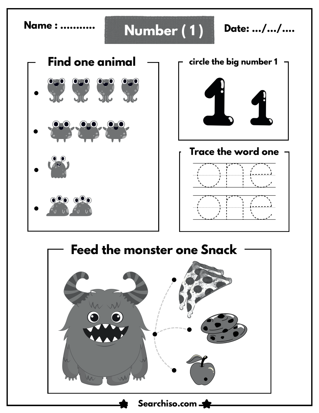 Foundations of One: Early Numeracy Tracing Guide PDF printable