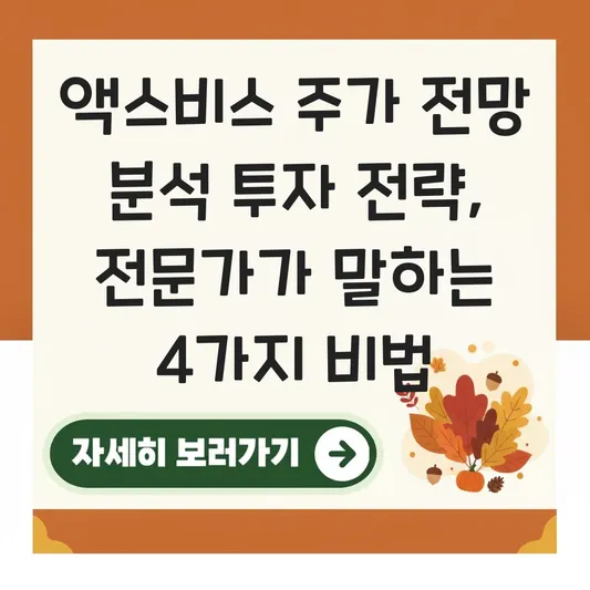 액스비스 주가 전망 분석 투자 전략