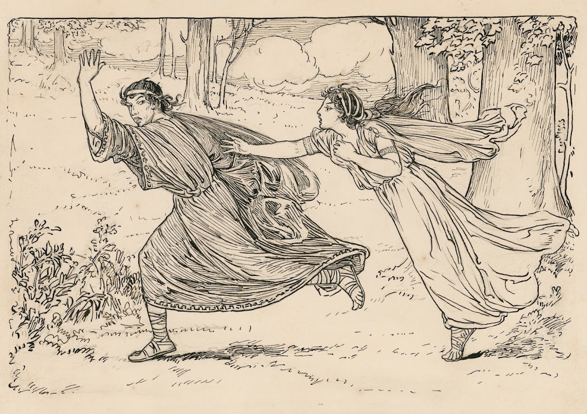 Midsummer nights dream Helena pursues Demetrius 1917 1918