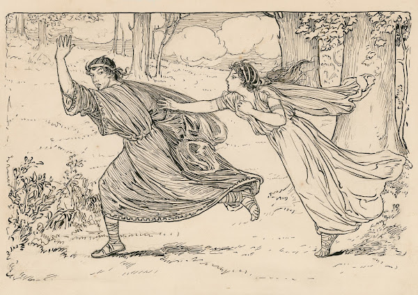 Midsummer nights dream Helena pursues Demetrius 1917 1918