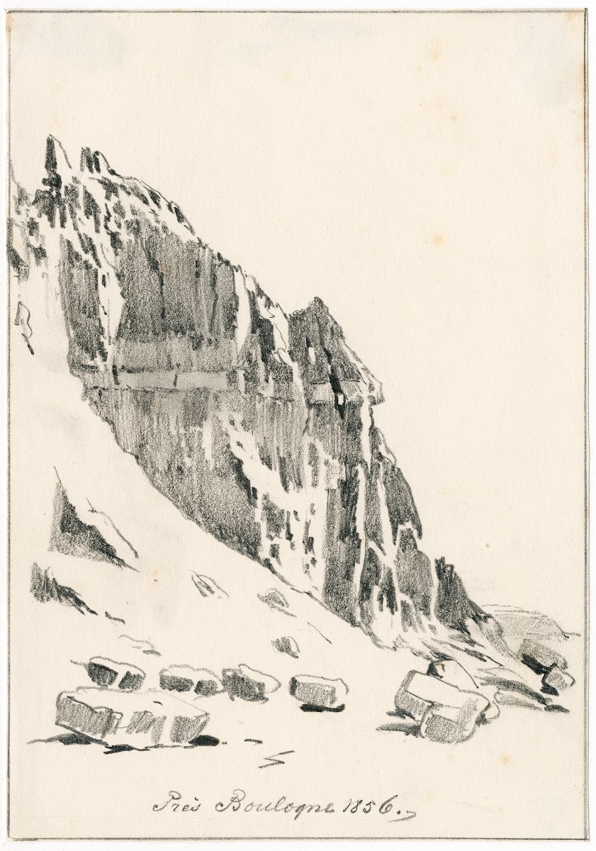 De rotskust bij Boulogne 1856
