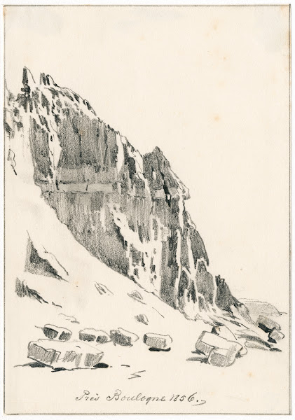 De rotskust bij Boulogne 1856