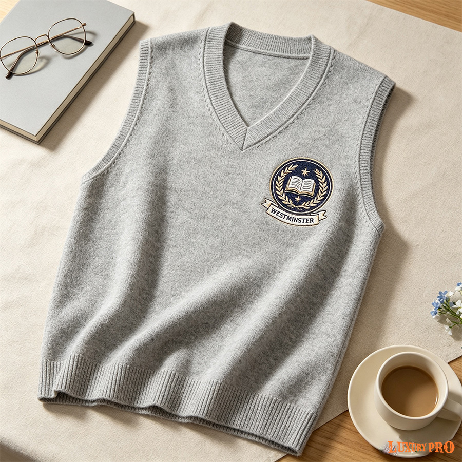 AOP Imitation knitted vest