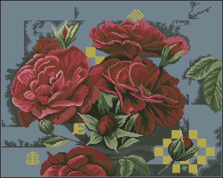 CMP 171213 Red Roses On Black