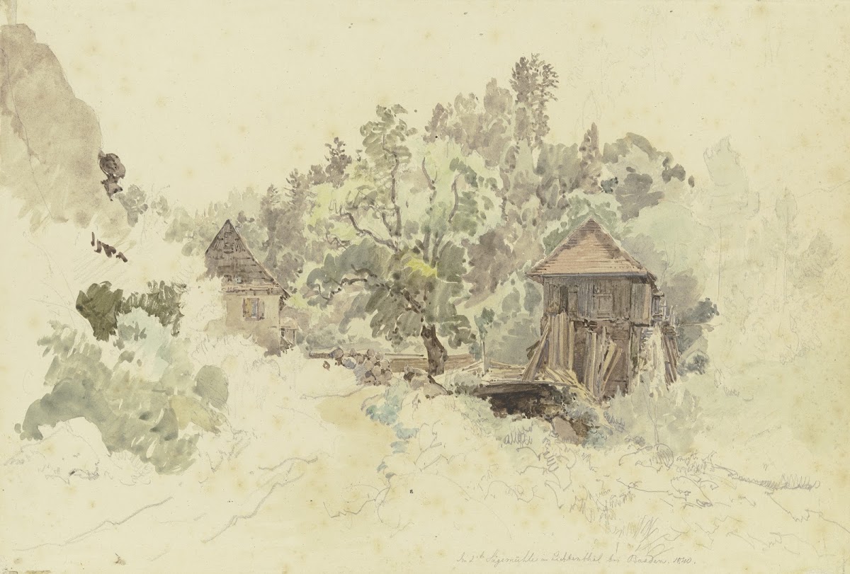 Sägemühle in Lichtental bei Baden 1840