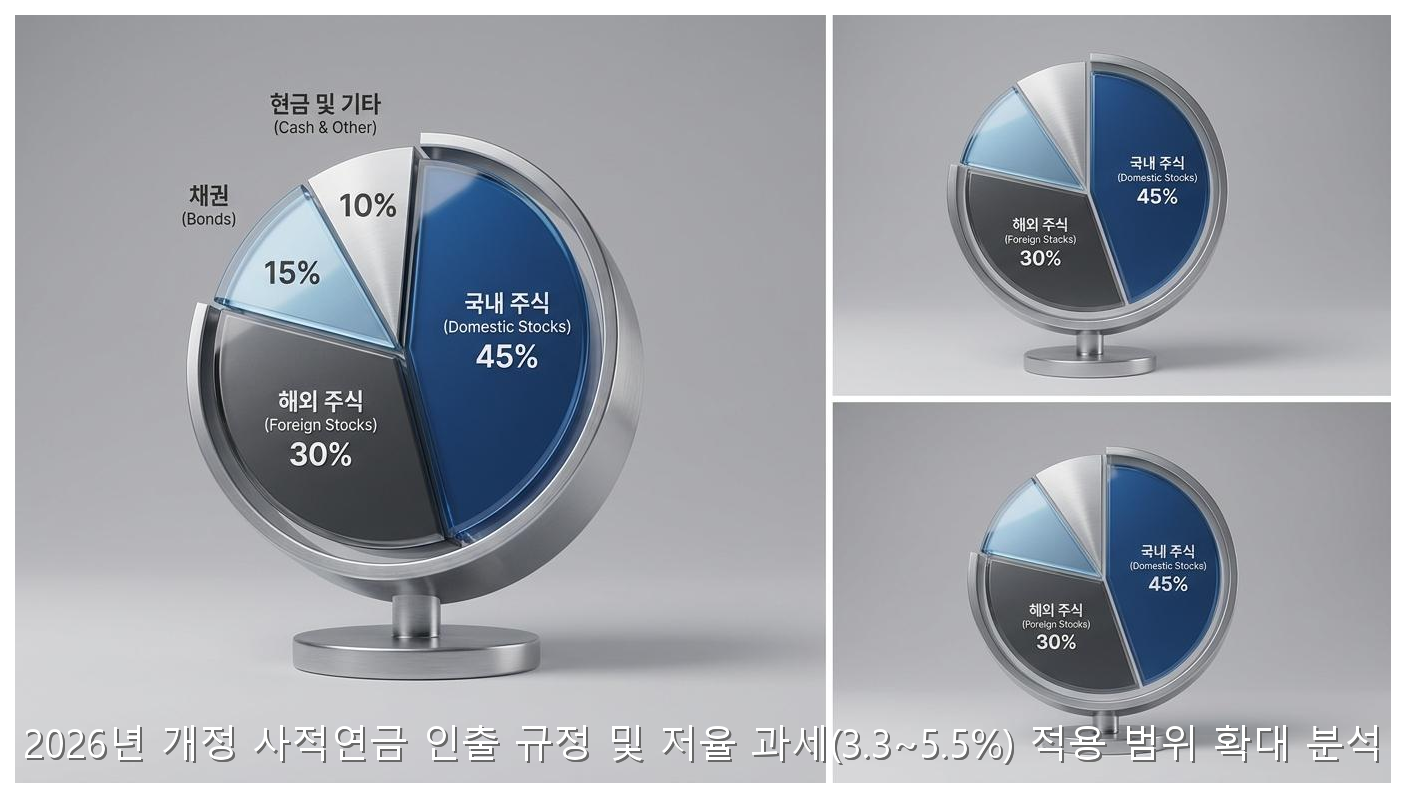 2026년 개정 사적연금 인출 규정 및 저율 과세(3.3~5.5%) 적용 범위 확대 분석 핵심 안내 및 분석 인포그래픽 (7)