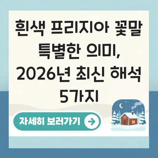 흰색 프리지아 꽃말 특별한 의미