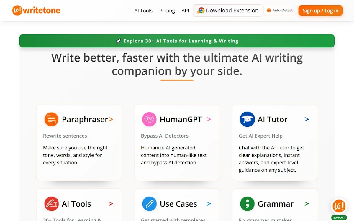 Captura de Writetone: AI Writing Assistant