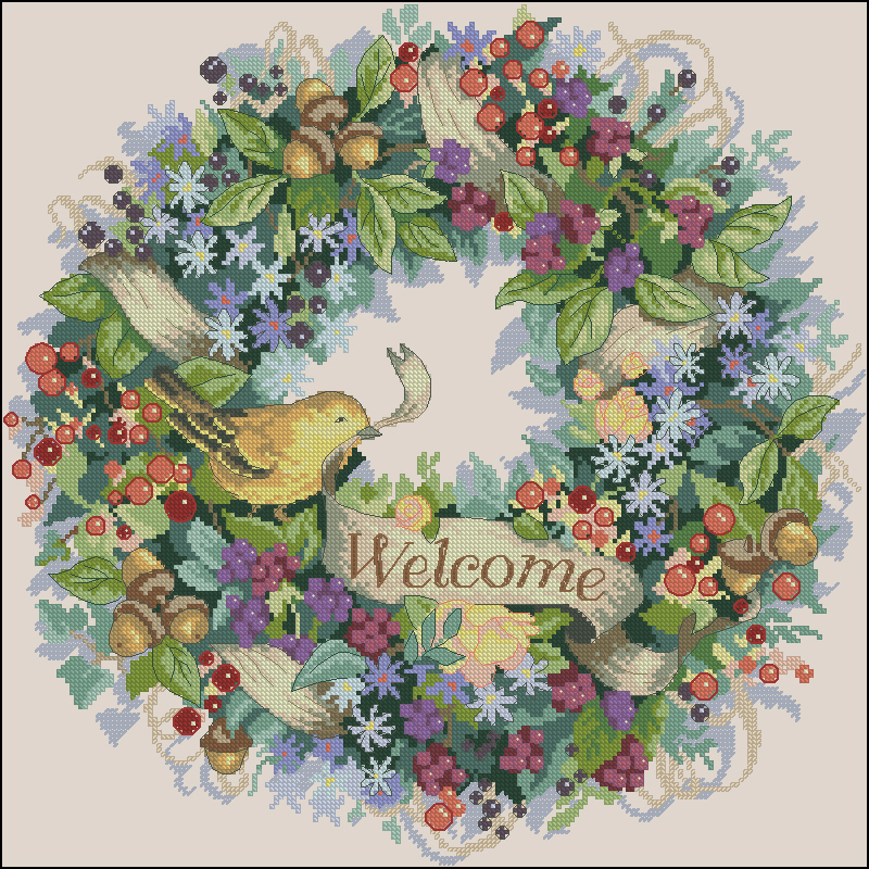 DIM35028 Berry Wreath Welcome
