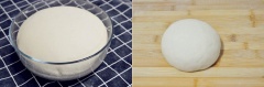 Cho 250g bột mì, 25g sữa bột, 30g đường, 3g muối, 3g men nở, 25g bơ lạt vào âu trộn đều rồi chế 145ml nước vào nhào thành khối bột dẻo mịn, muợt, không dính tay. Để ủ cho bột nở gấp đôi cỡ 1 tiếng thì lấy ra nhào sơ lại và để nghỉ tiếp 5 - 10 phút. Lấy bột ra, dùng chày cán mỏng rồi quét một lớp sốt mayonnaise lên trên và rắc chà bông đều khắp miếng bột.